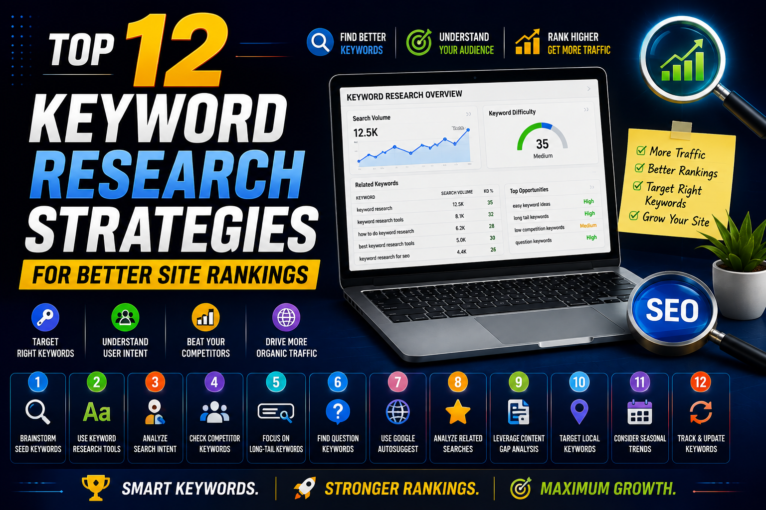 Top 12 Keyword Research Strategies for Better Site Rankings