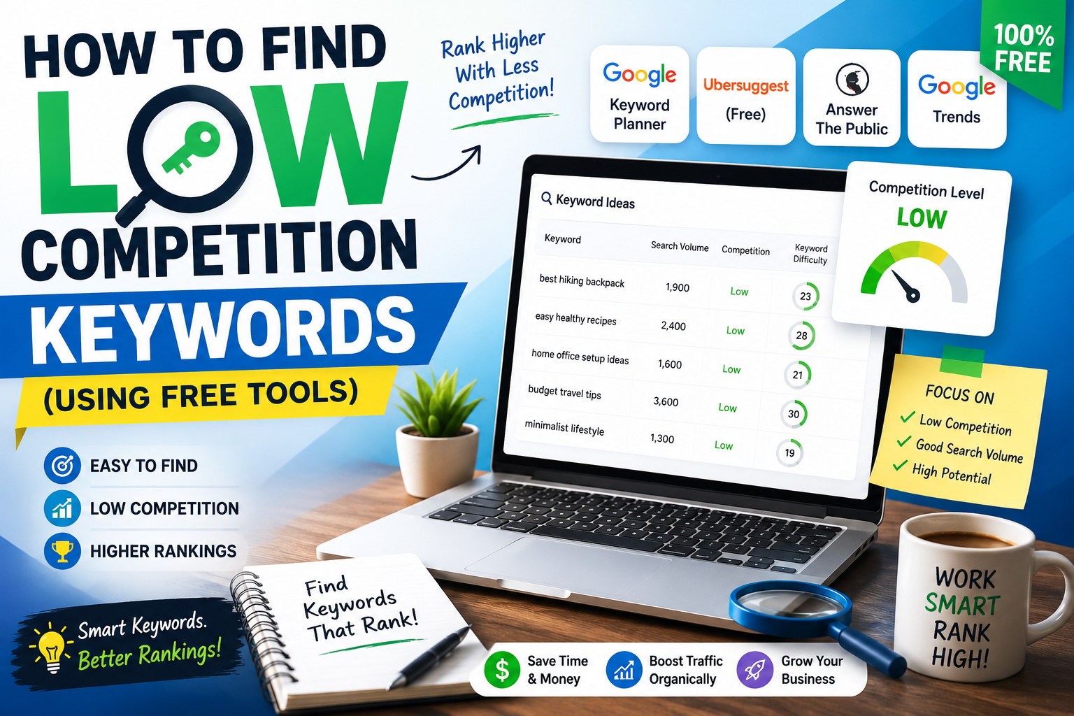 Finding Low-Competition Keywords with Free Tools