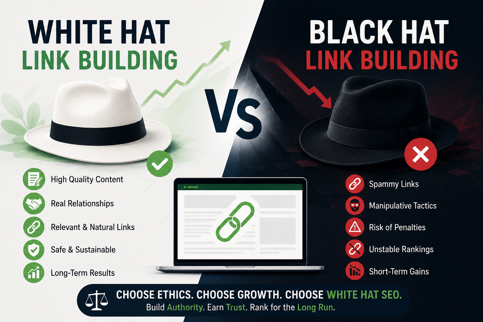 White Hat vs. Black Hat Link Building