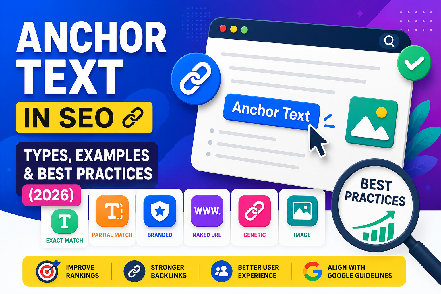 Anchor Text in SEO: Types, Examples & Best Practices (2026)