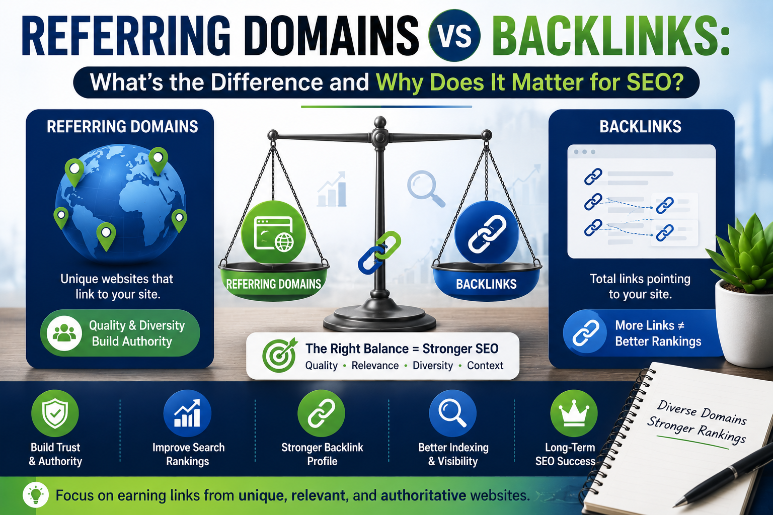 Referring Domains vs Backlinks: What’s the Difference and Why Does It Matter for SEO?