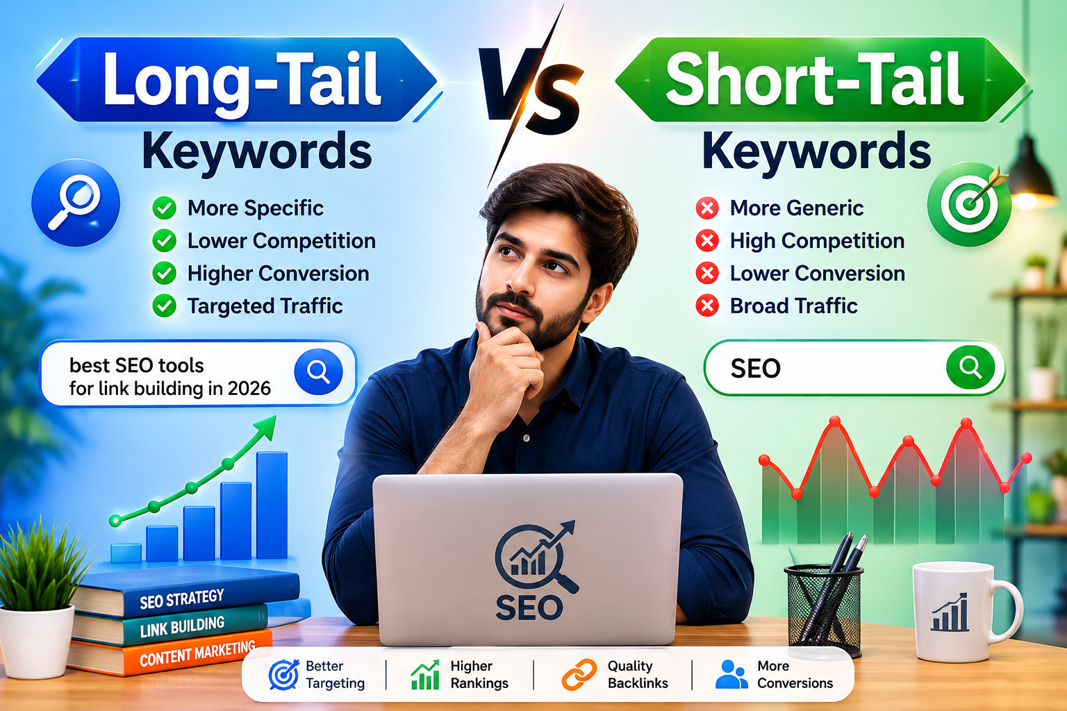 Long-Tail Keywords vs Short-Tail Keywords